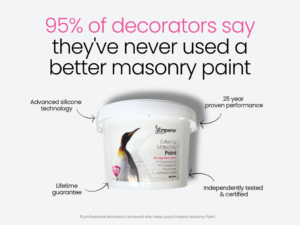 95% of pro decorators say they've never used a better masonry paint
