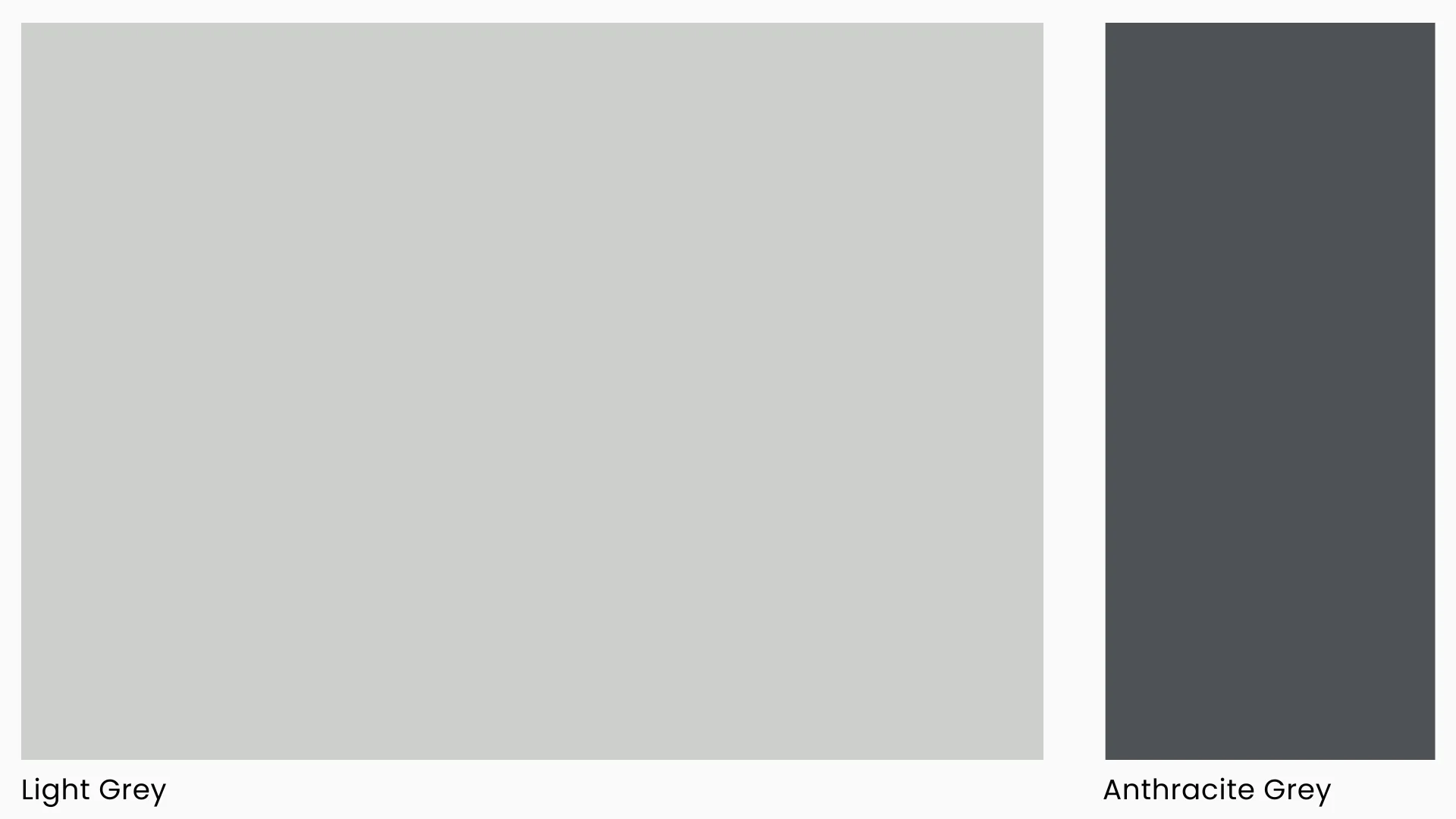 A colour combination of Light Grey and Anthracite Grey