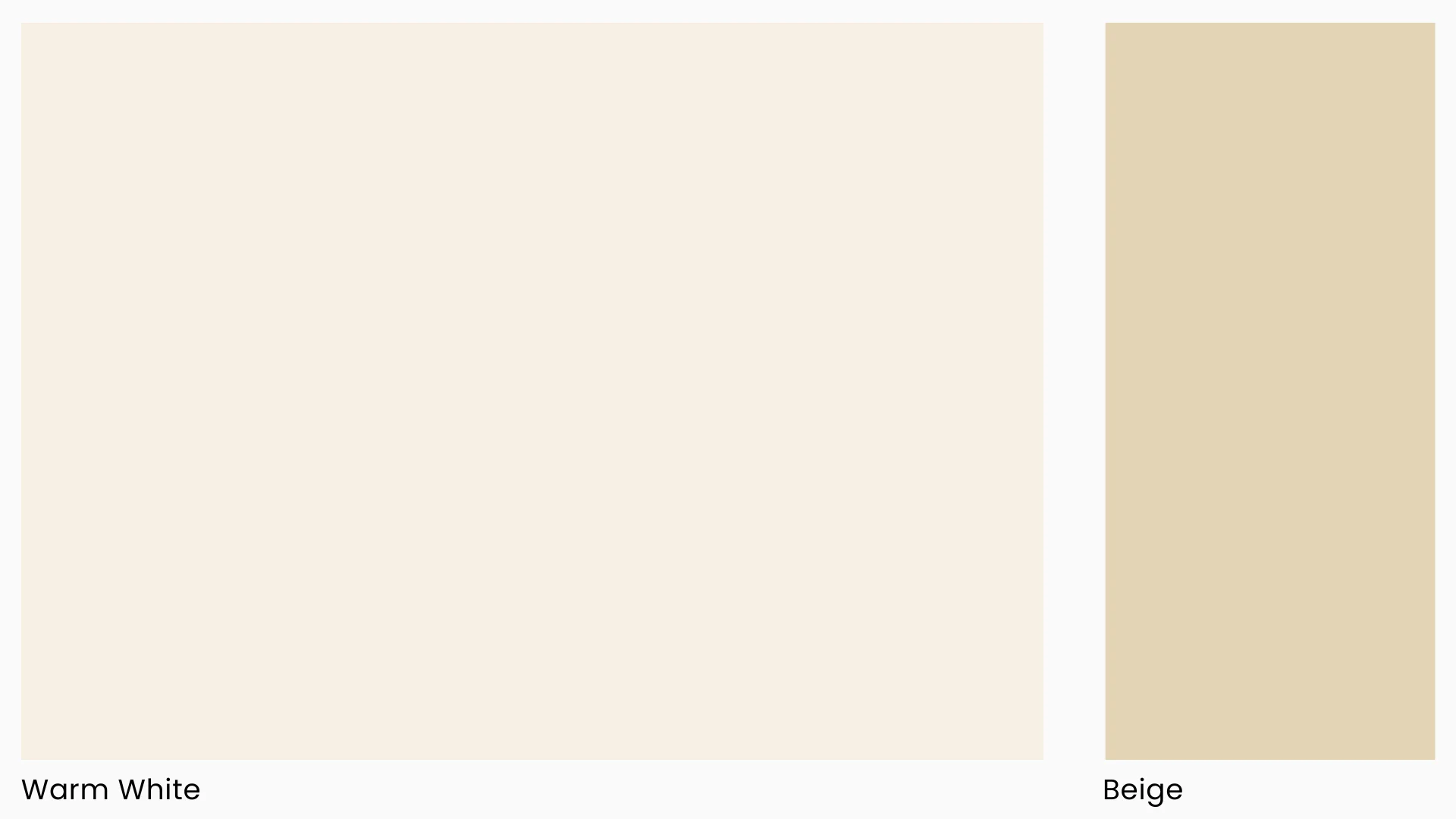 A colour combination of Warm White masonry paint with Beige