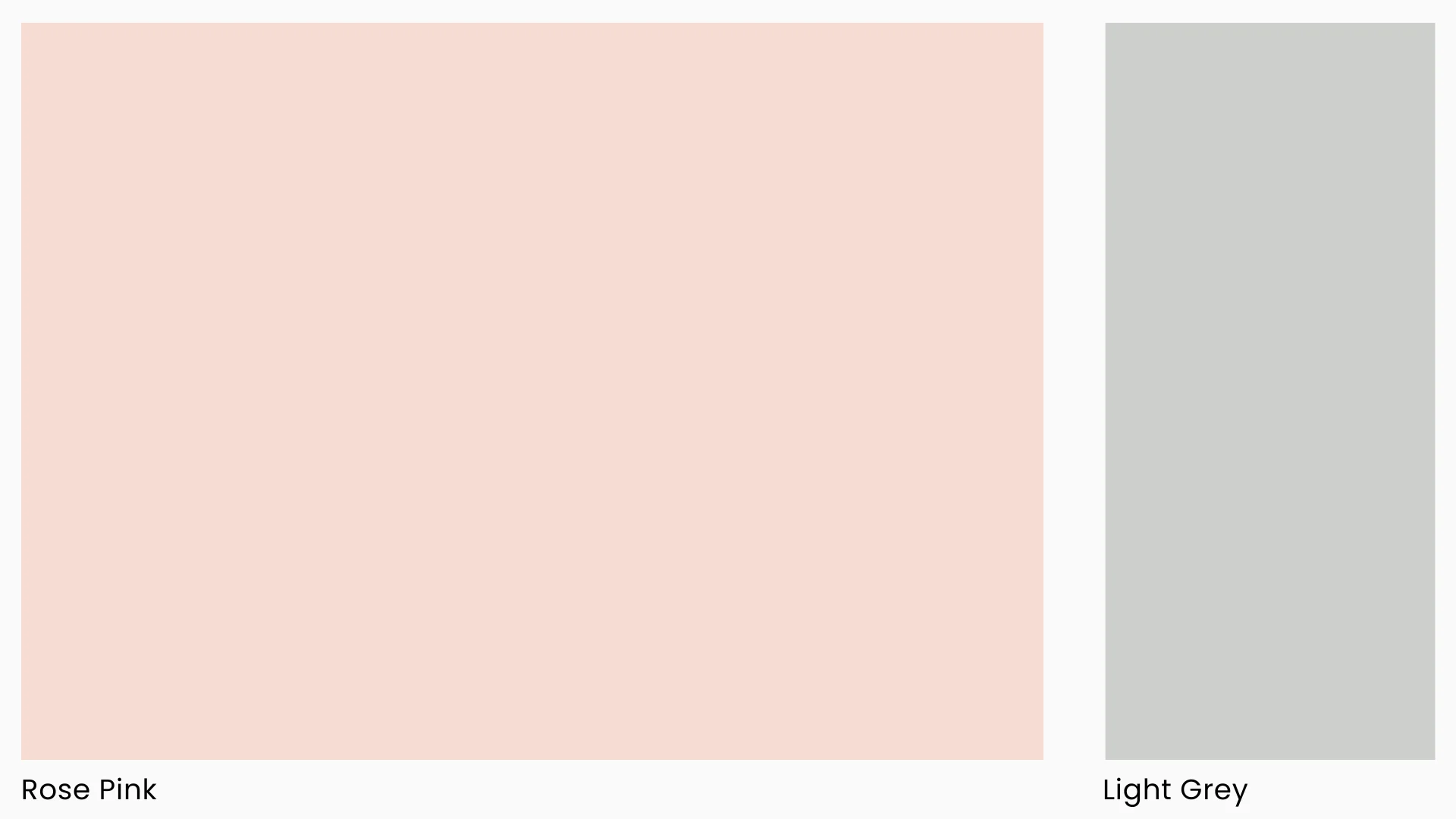 A colour combination with pink masonry paint and light grey