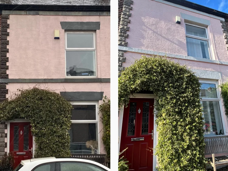 A house once waterproofing product was applied