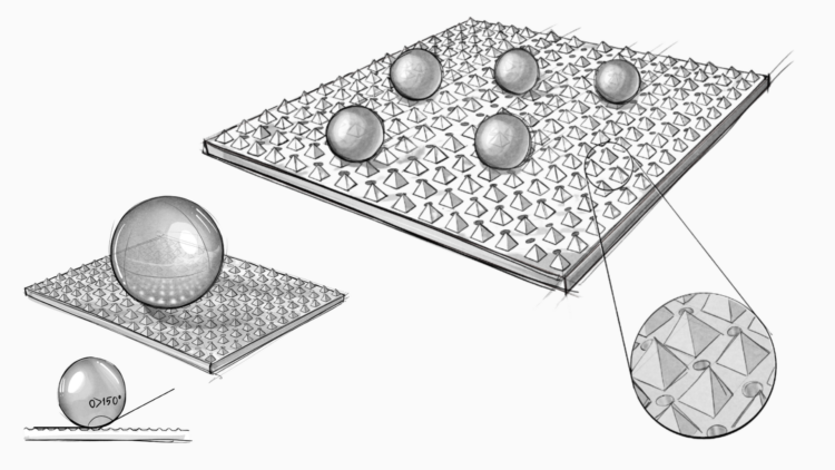 A sketch of nano-technology showing the performance of Emperor Masonry Paint