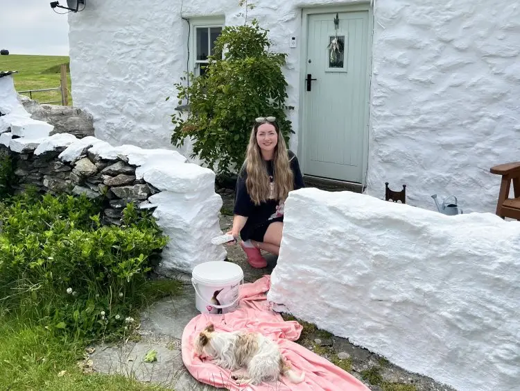 Bria after painting her home using Emperor Masonry Paint