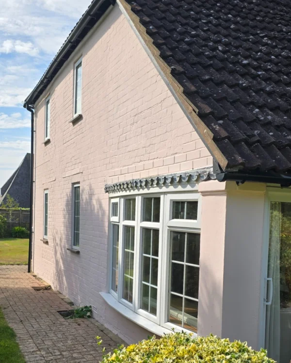 Charlotte Hadfield House using Rose Pink masonry paint