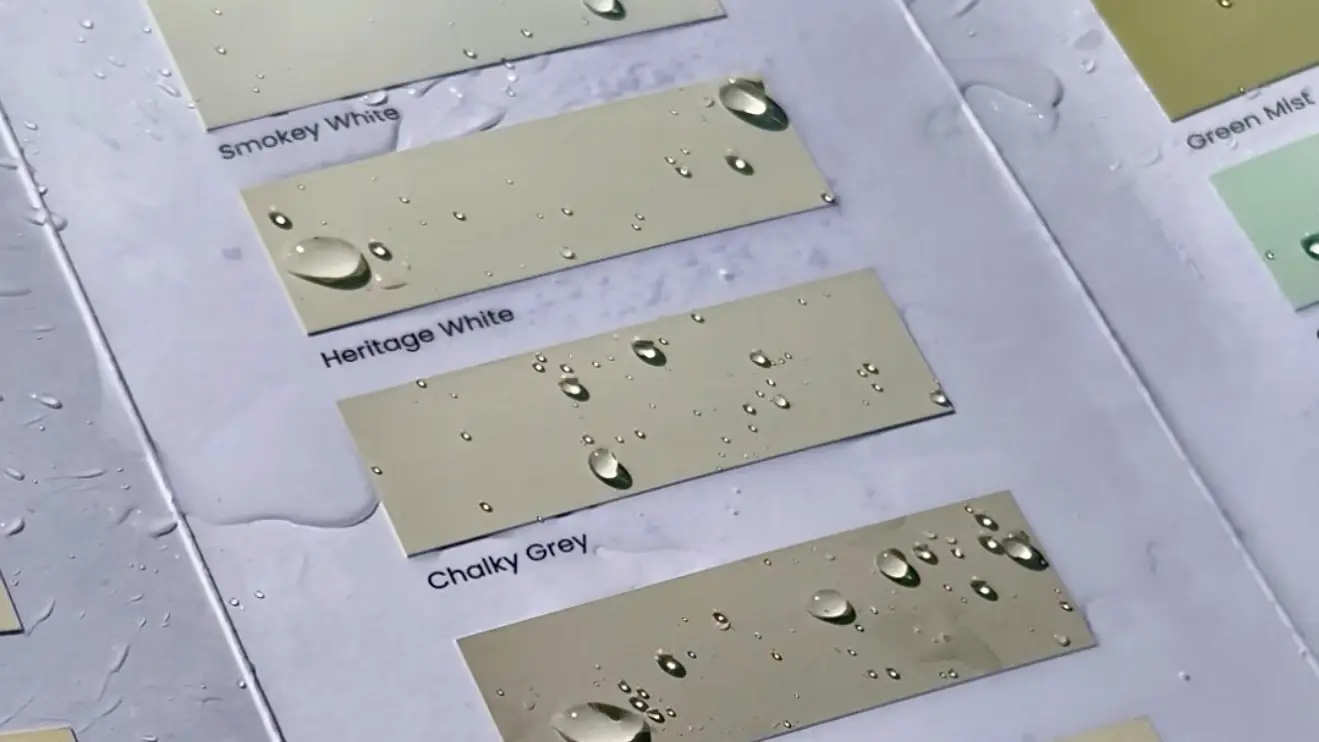 Colour Chart repelling water