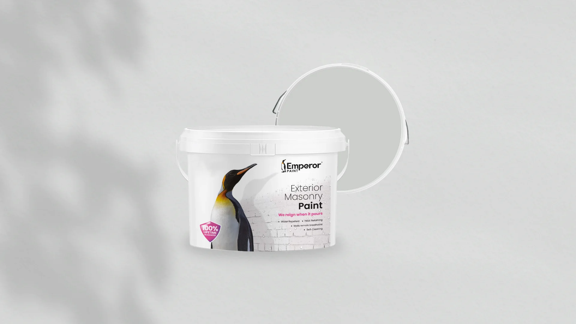 Emperor Masonry Paint in Light Grey