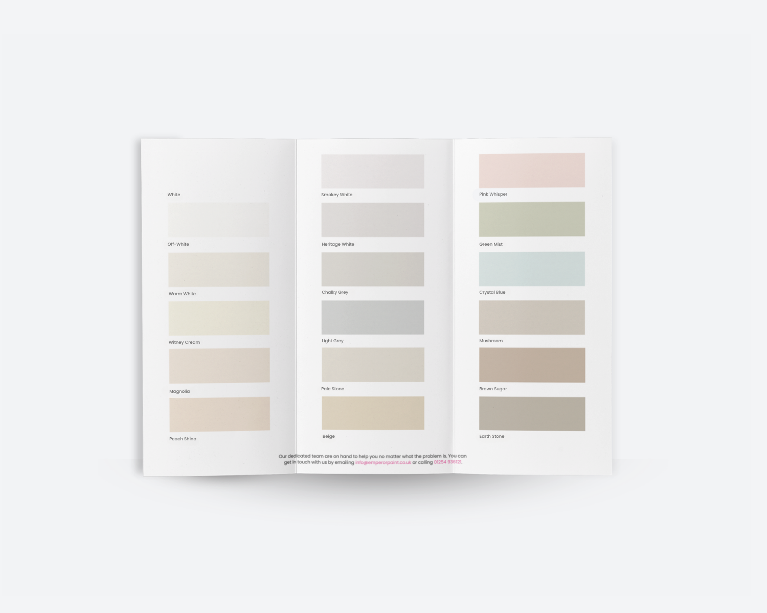 Emperor Paint Colour Chart