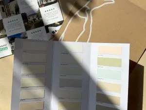 Emperor Paint Colour Chart when delivered