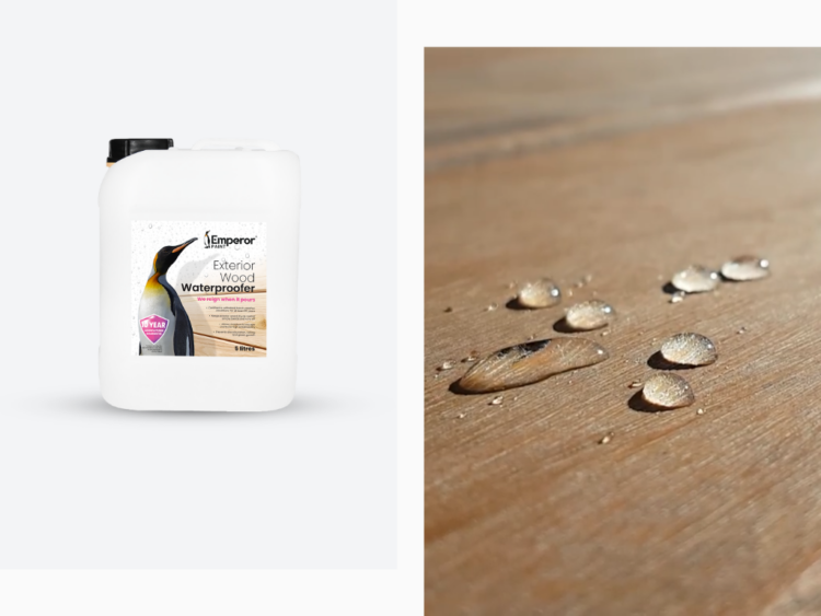 Emperor Wood Waterproofer applied to wood