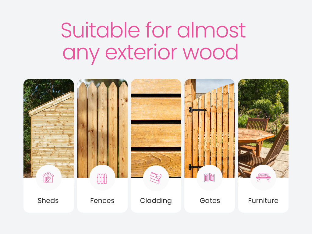 Emperor Wood Waterproofer is suitable for most exterior wood