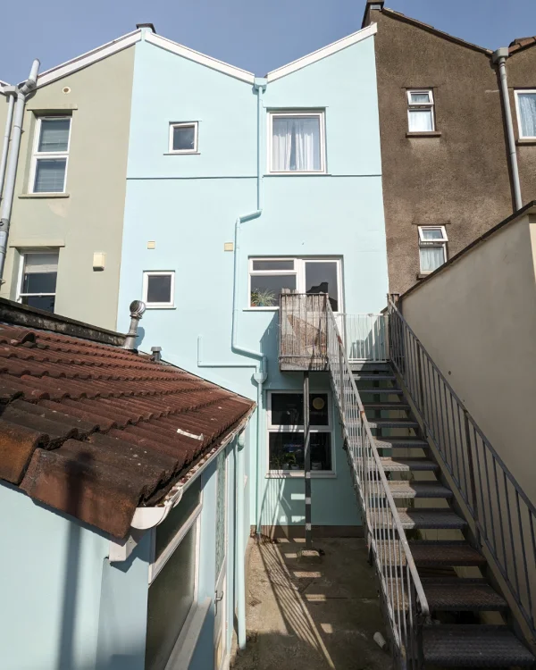 Joshua Watson using Crystal Blue masonry paint