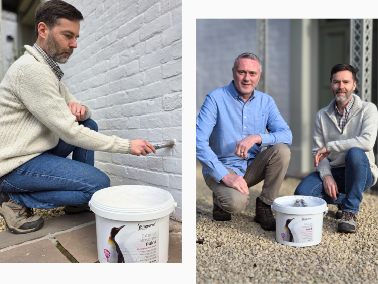 Mark and Jonathan after painting their home