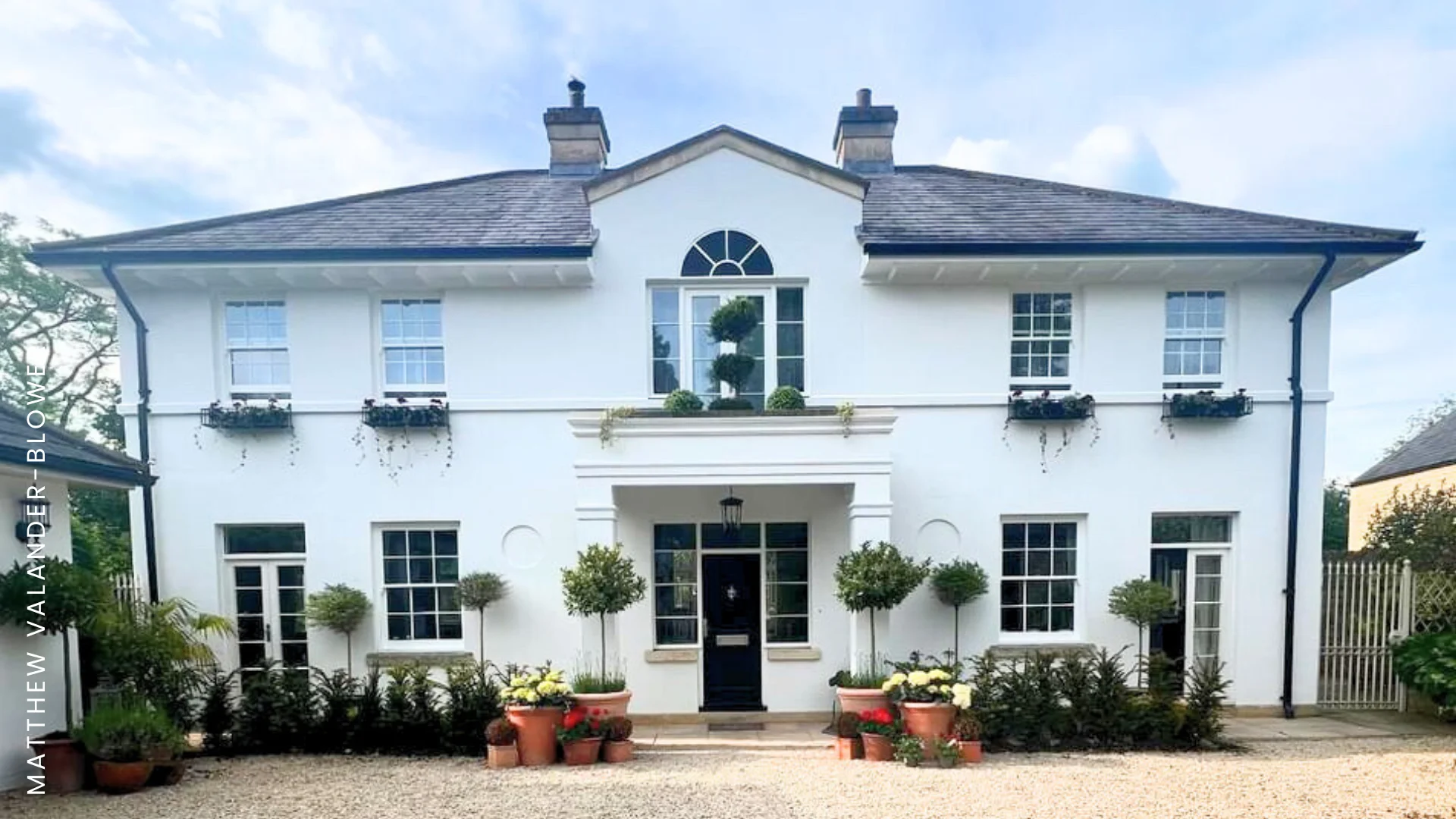 Matthew Valander-Blower using a Smokey White masonry paint colour