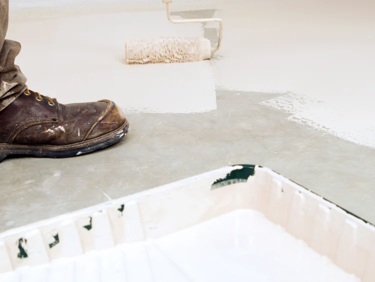 Painting exterior concrete floor