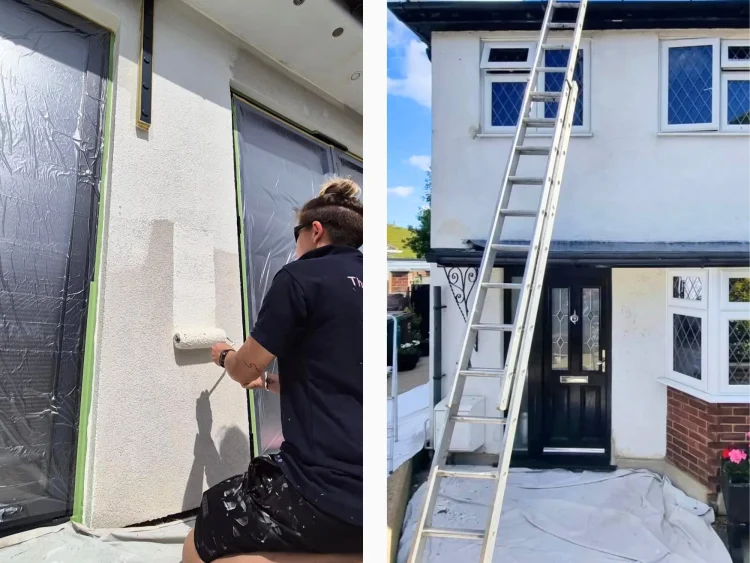 Ria completing a project