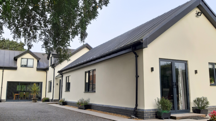 Silicone render that is painted with Emperor Masonry Paint