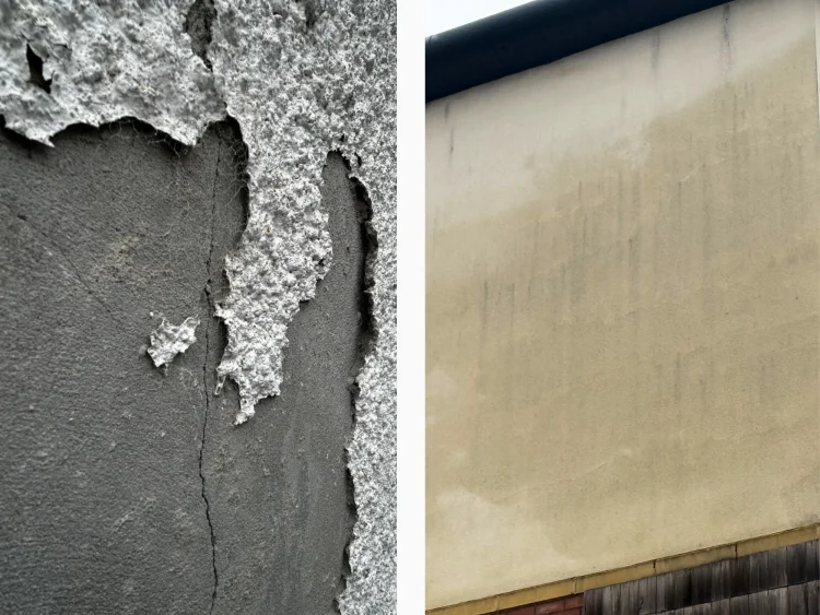Water ingress on exterior walls